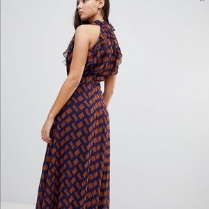 PrettyLittleThing ruffled maxi dress Size 12